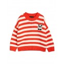 Panda knitted sweater - red/white