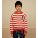 Panda knitted sweater - red/white