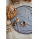 Organic Playmat and Storage Bag - Grid Blue