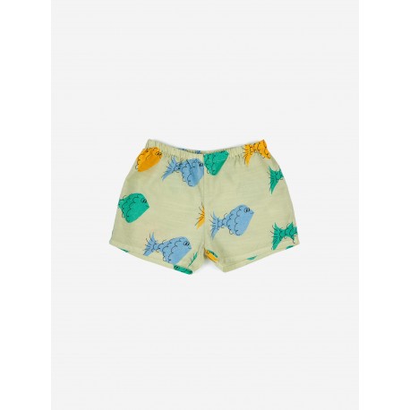 Multicolor Fish all over woven shorts