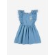 Pelican denim ruffle dress