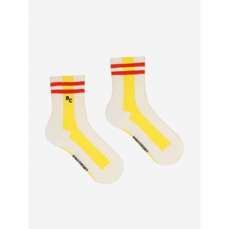 Yellow stripes long socks