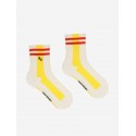 Yellow stripes long socks