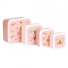 Lunch and Snack Box Set of 4 - butterflies