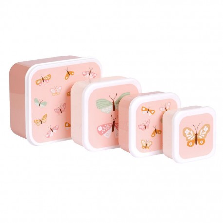 Lunch and Snack Box Set of 4 - butterflies