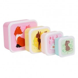 Lunch and Snack Box Set of 4 - forest