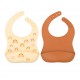 Silicone Bib Set of 2 - Rainbows