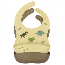 Silicone Bib Set of 2 - Dinosaurs