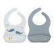 Silicone Bib Set of 2 - Ocean