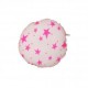 Circle Pillow neon pink stars