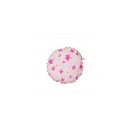 Circle Pillow neon pink stars