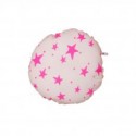 Circle Pillow neon pink stars