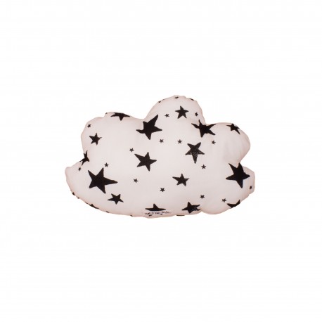 Cloud pillow small neon pink stars and stripes