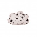 Cloud pillow small black stars and stripes
