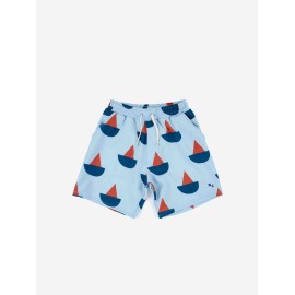 Sail Boat all over swim bermuda shorts