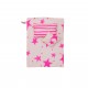 Kids bedding neon pink stars & stripes