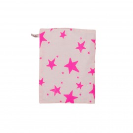 Kids bedsheet neon pink stars