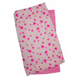 Playmat rectangular neon pink stars and stripes