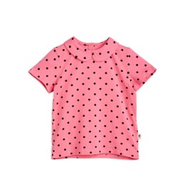 Polka Dot Collar T-Shirt