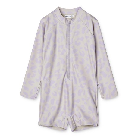 Max swimsuit long sleeves - Leo misty lilac