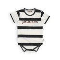 Stripes black - bodysuit short sleeve with print