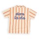 Stripes flame - loose polo t-shirt with embroideries