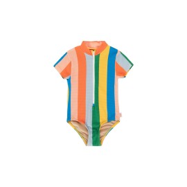 MULTICOLOR STRIPES SWIMSUIT