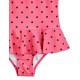 Polka Dot UV Swimsuit with Skirt