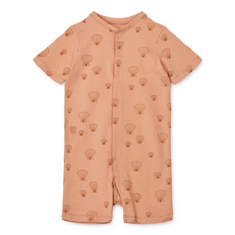 Biilbao printed pyjamas romper - sea shell