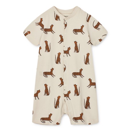 Bilbao printed pyjamas romper - leopard