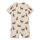 Bilbao printed pyjamas romper - leopard