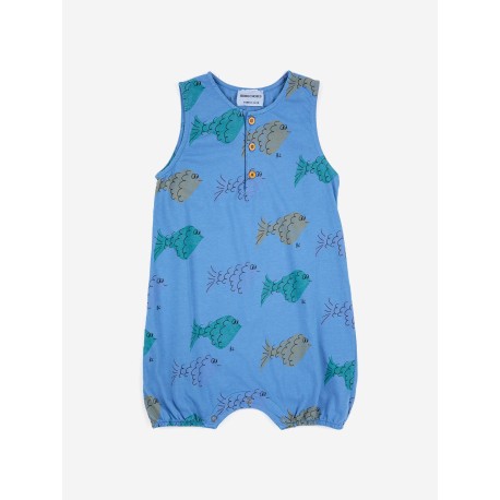 Multicolor fish playsuit