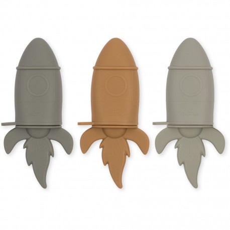 3 PACK SILICONE ICE CREAM MOLD ROCKET