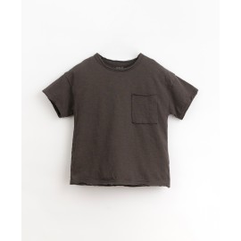 T-shirt with sharp-cut details - charcoal
