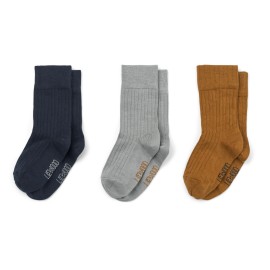 Lorenzo socks - 3pack - Seablue