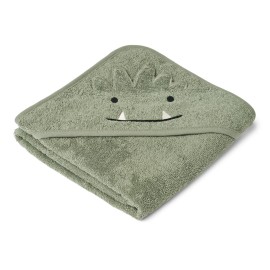 Albert Hooded Baby Towel - faune green
