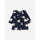 Baby Big Flower all over ruffle woven dress