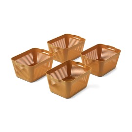 Makeeva storage basket S 4 pack - caramel