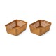 Makeeva storage basket L 2 pack - caramel