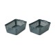 Makeeva storage basket L 2 pack - whale blue