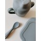 SILICONE CLAM SET - light blue