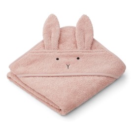 Albert Hooded Baby Towel - rabbit rose
