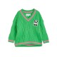 Panda knitted v-neck sweater