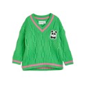 Panda knitted v-neck sweater