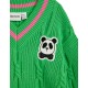 Panda knitted v-neck sweater