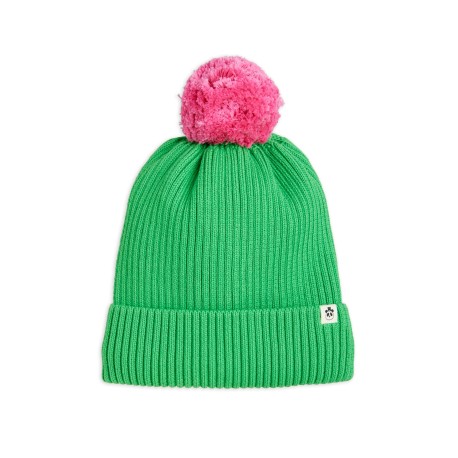 Pompom knitted hat