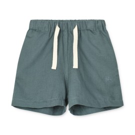 Madison linen shorts - whale blue