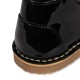 Chaton patent boot - black