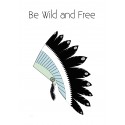 Be wild and free wall sticker