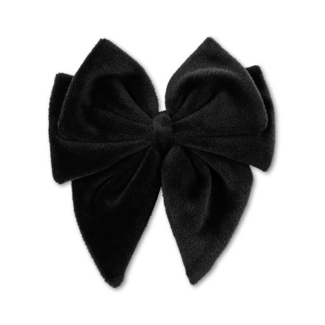 Velvet Bowie hair clip - black